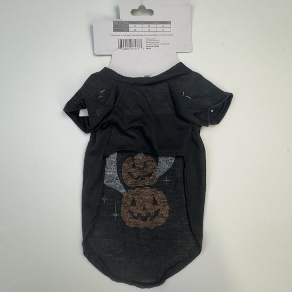 Halloween Novelty Pet Tee Small Ghost and Pumpkin Design Black Dog Costume NEW - Picture 3 of 9